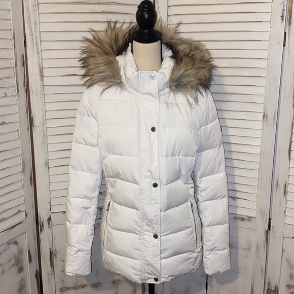 Calvin Klein Hooded Fauxfurtrim Puffer 